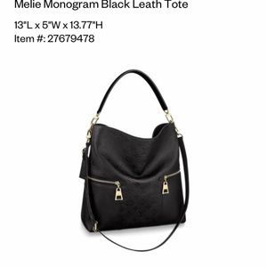 Authentic Louis Vuitton Meile CrossbodyTote